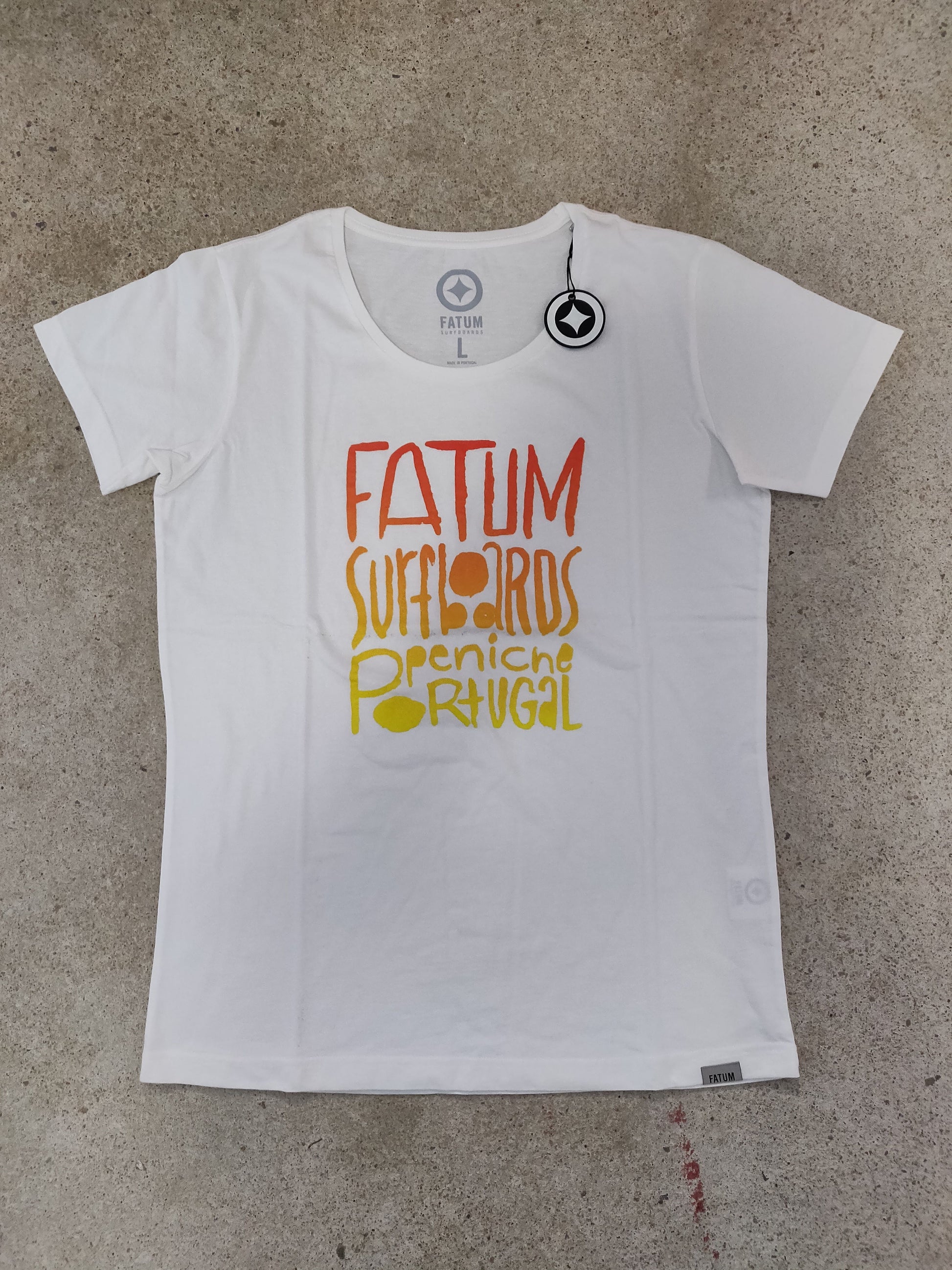 Fatum Ladies Watercolour Tee in White