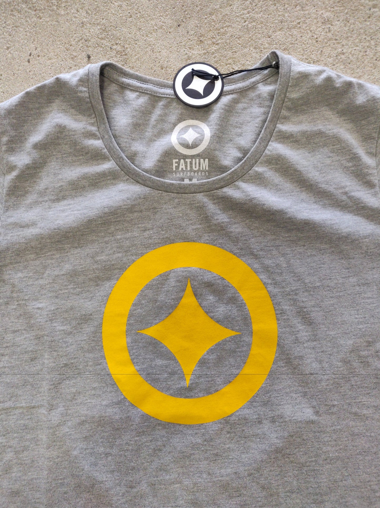 Fatum Womens Lone Star T-Shirt - Grey and Gold