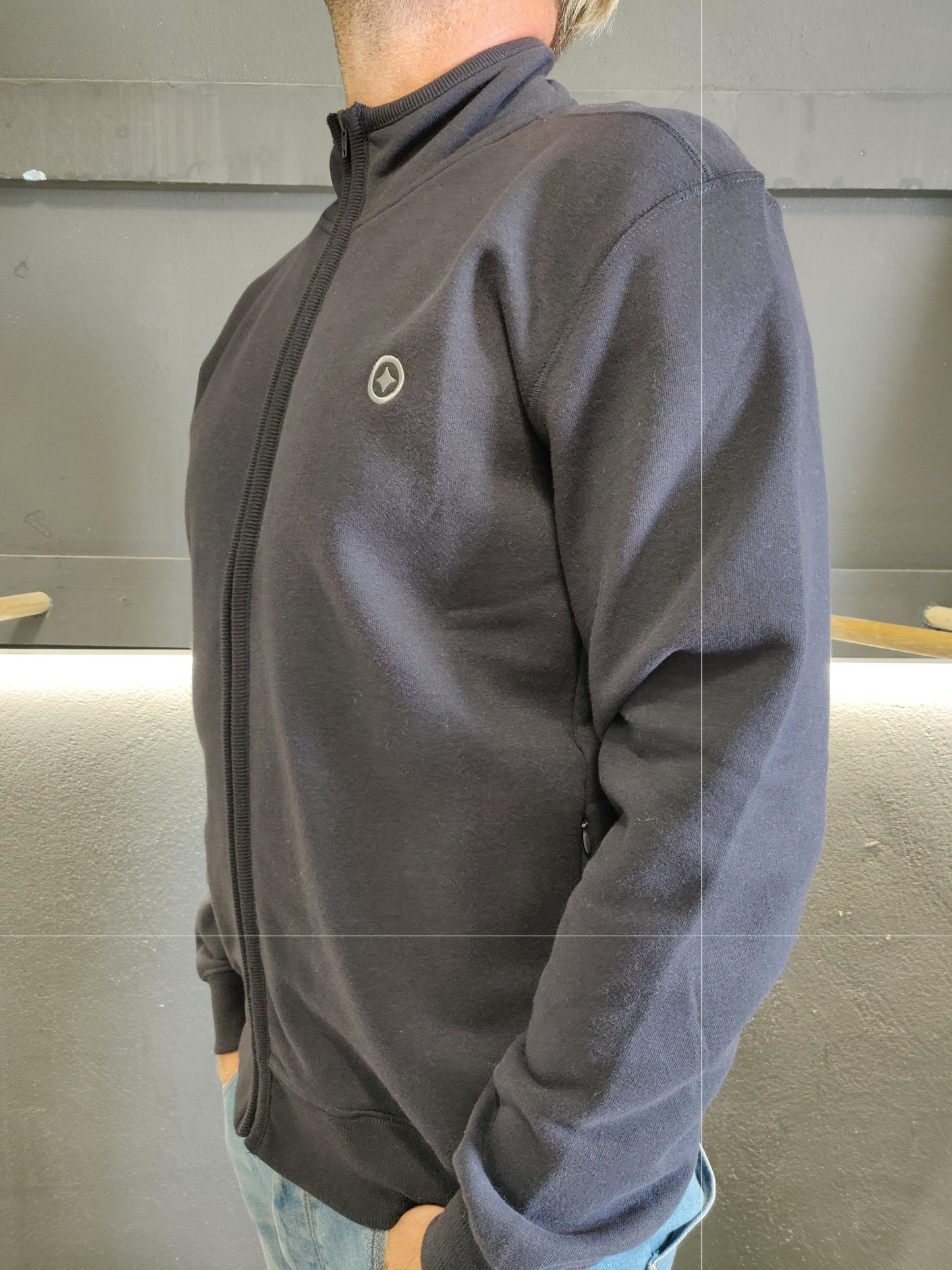 Fatum Ribbon Zipper in Navy Blue