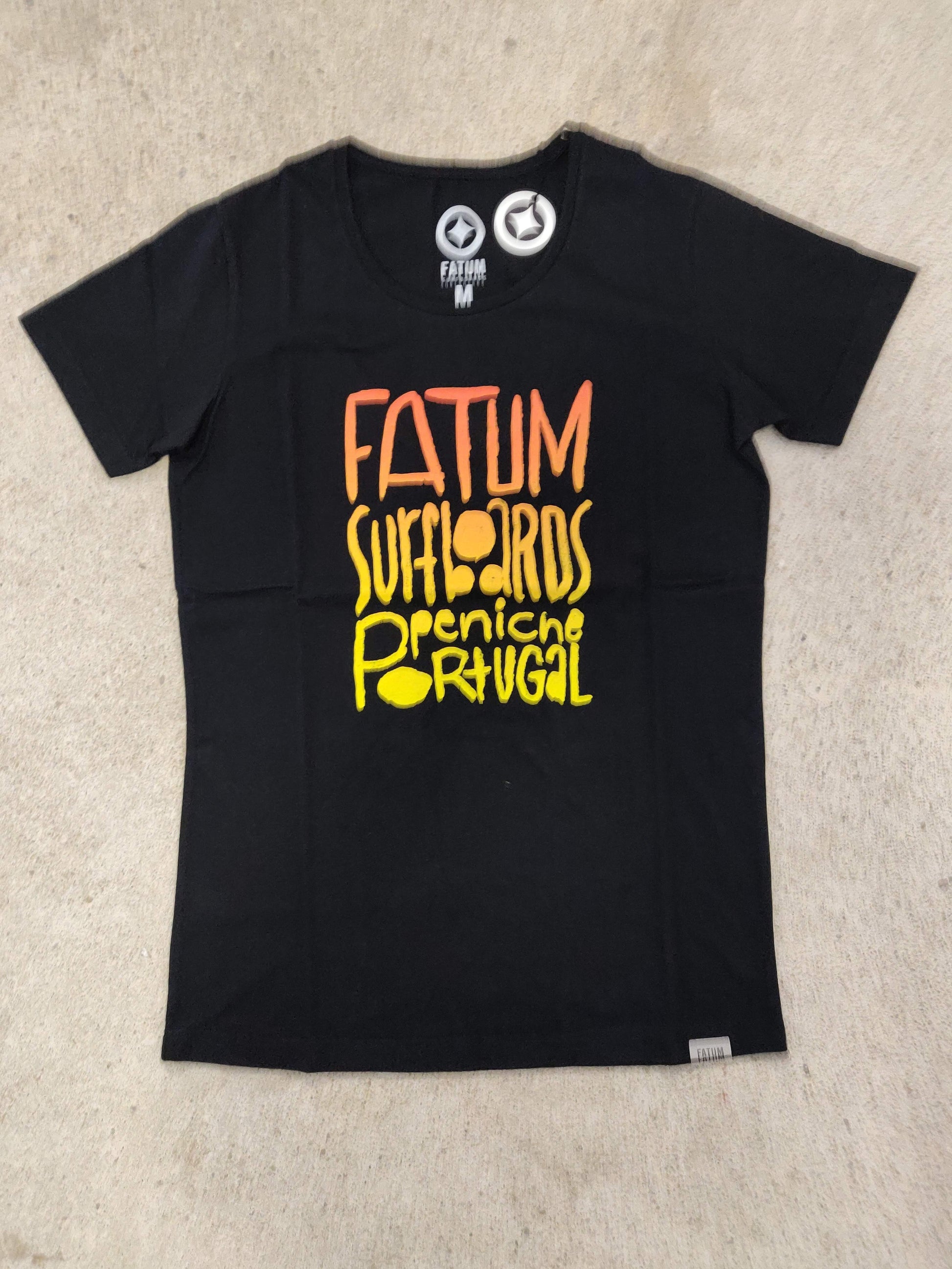 Fatum Ladies Watercolour Tee in Black