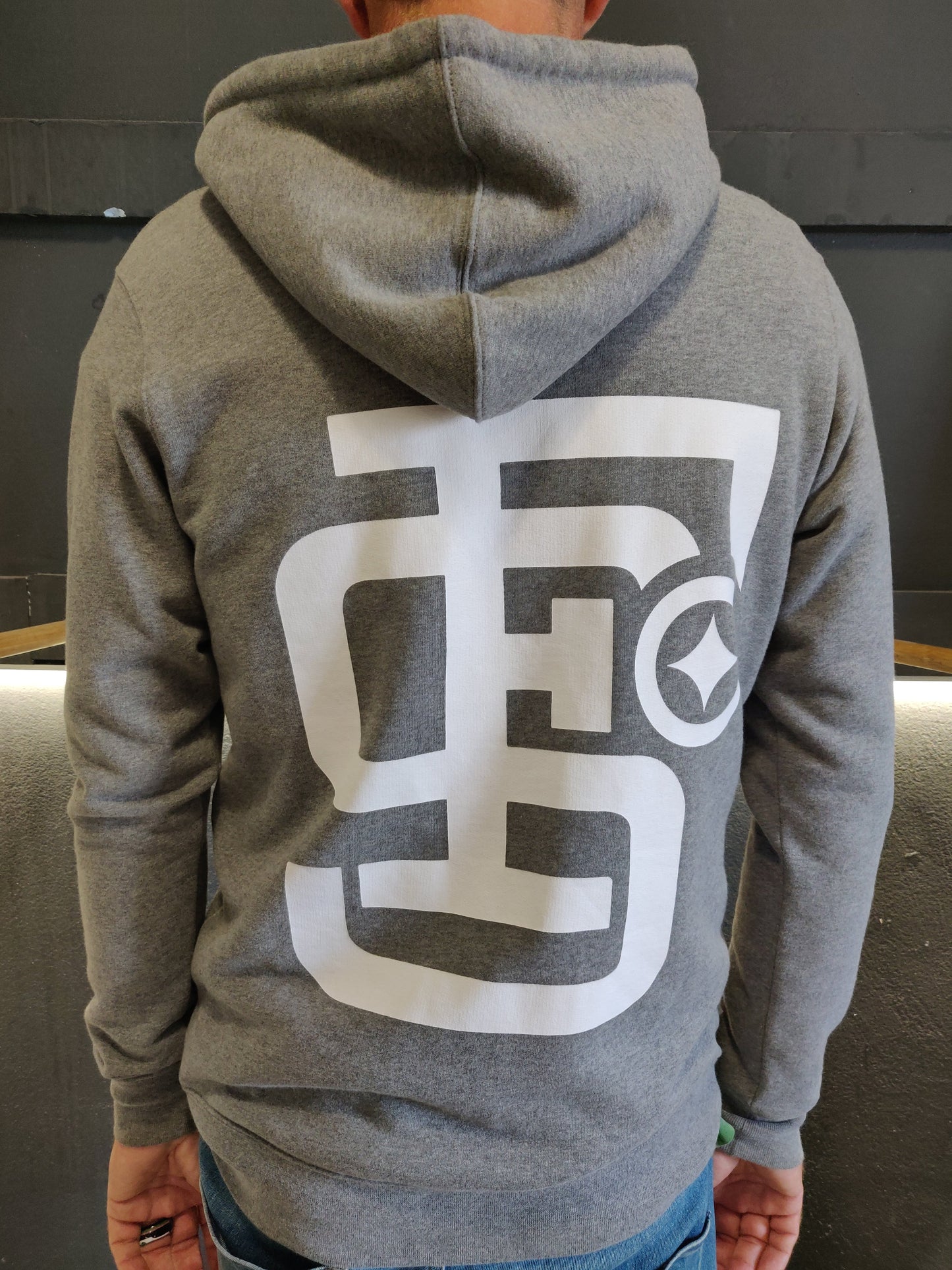 Fatum Back Print Hoodie. Model is wearing an M and is 186cm tall at 85kg. (6'1" and 14 st)