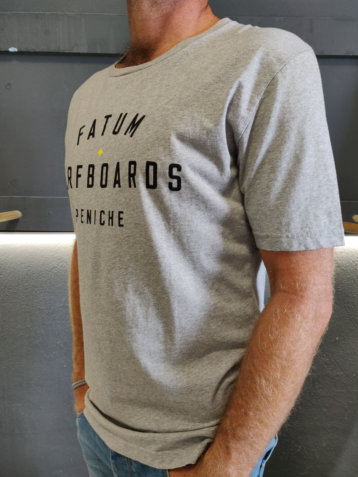 Fatum Stamp T-Shirt - Heather Grey