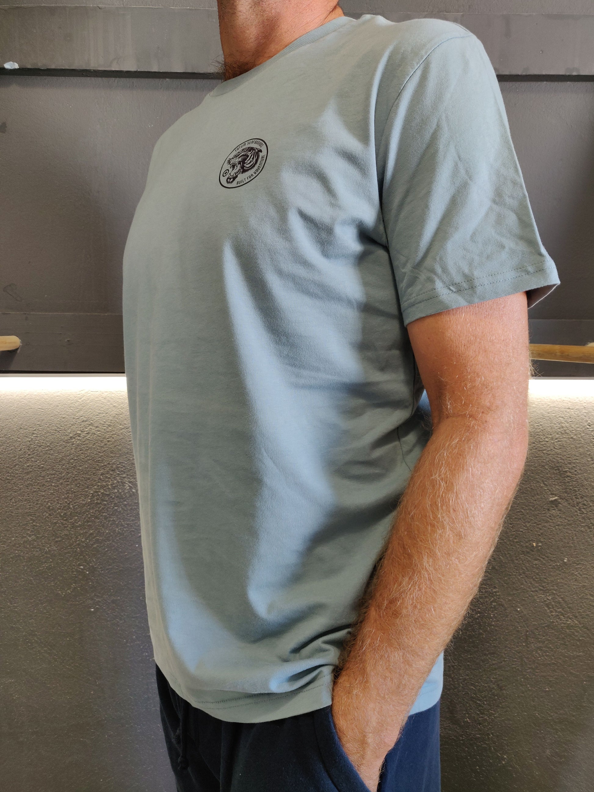 Fatum Tiger Tee in Blue.