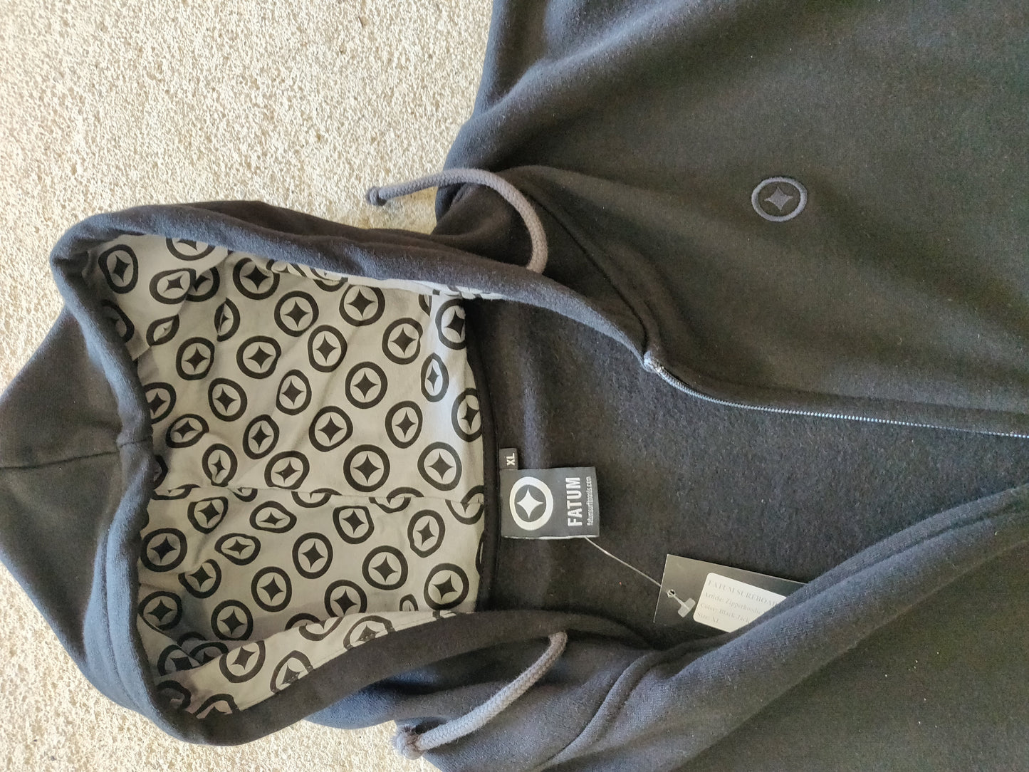 Fatum Zipperhoodie in Black