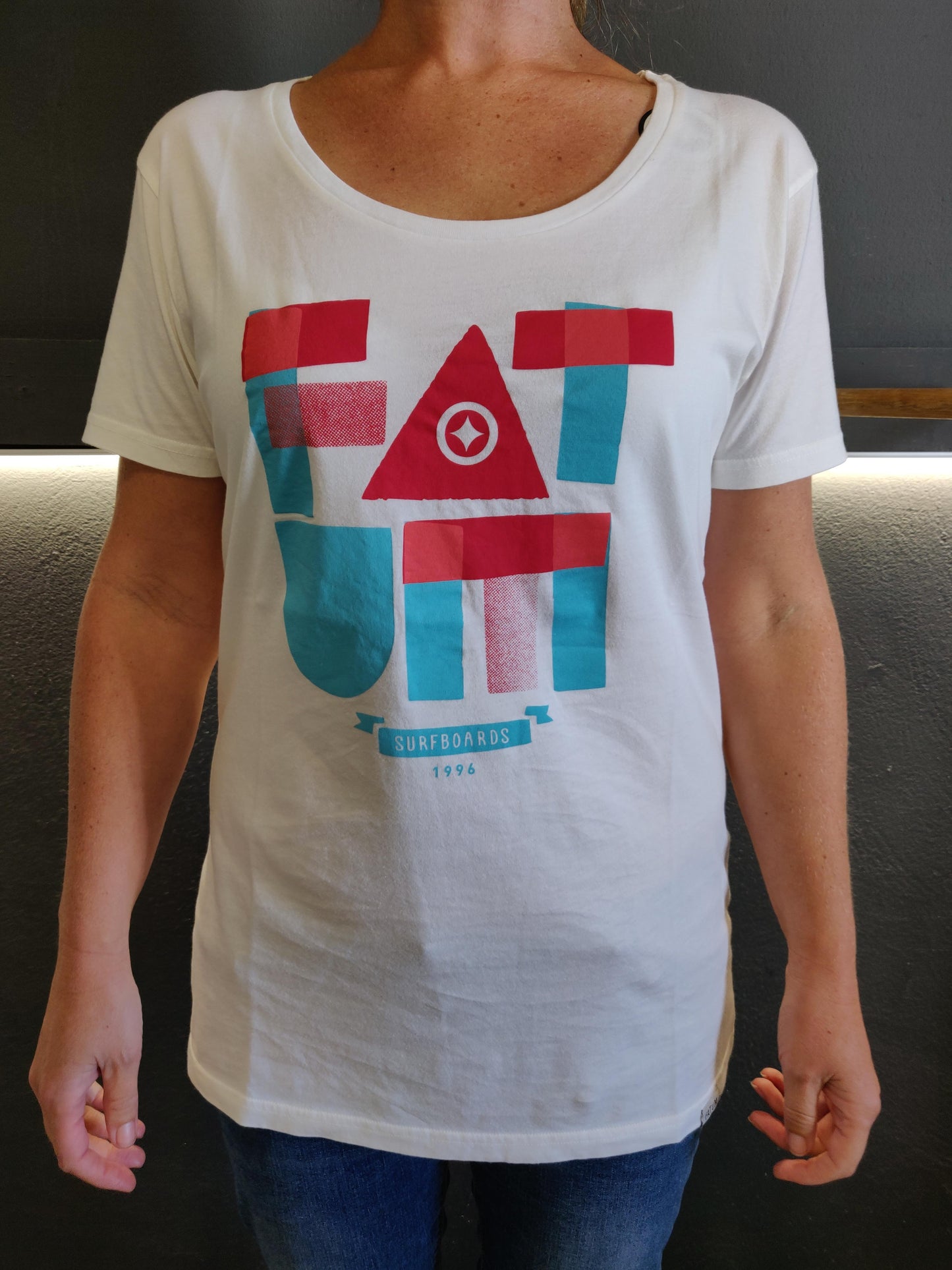 Fatum Ladies Fat Letter T-Shirt - Grey