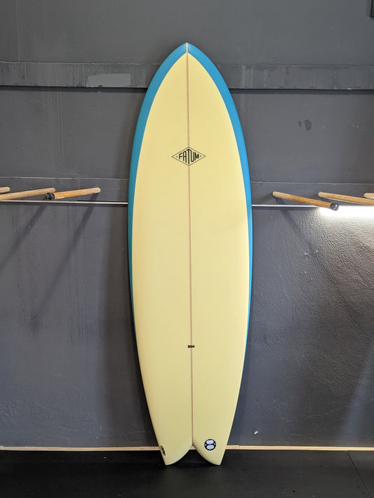 Fatum Giant Fish 6'1" Yellow with Blue Rail
