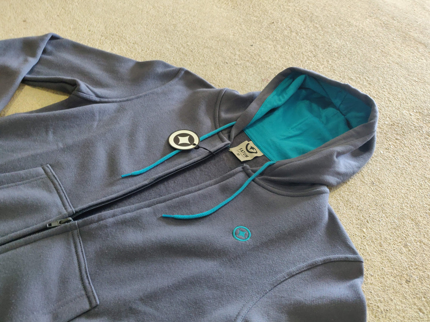 Fatum Ladies Coastal Hoodie - Blue/Grey