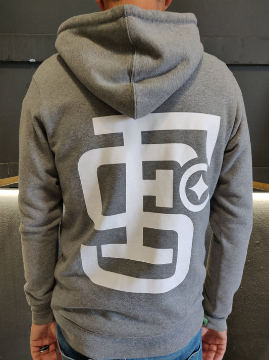 Fatum Back Print Hoodie.  Model is wearing an M and is 186cm tall at 85kg. (6'1" and 14 st)