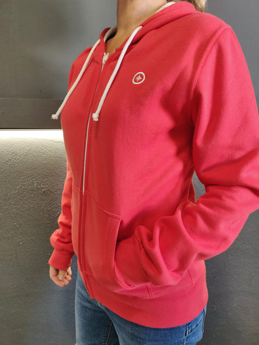 Fatum Ladies Surfcheck Hoodie - Chilli Red