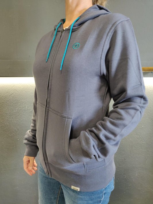 Fatum Ladies Coastal Hoodie - Blue/Grey