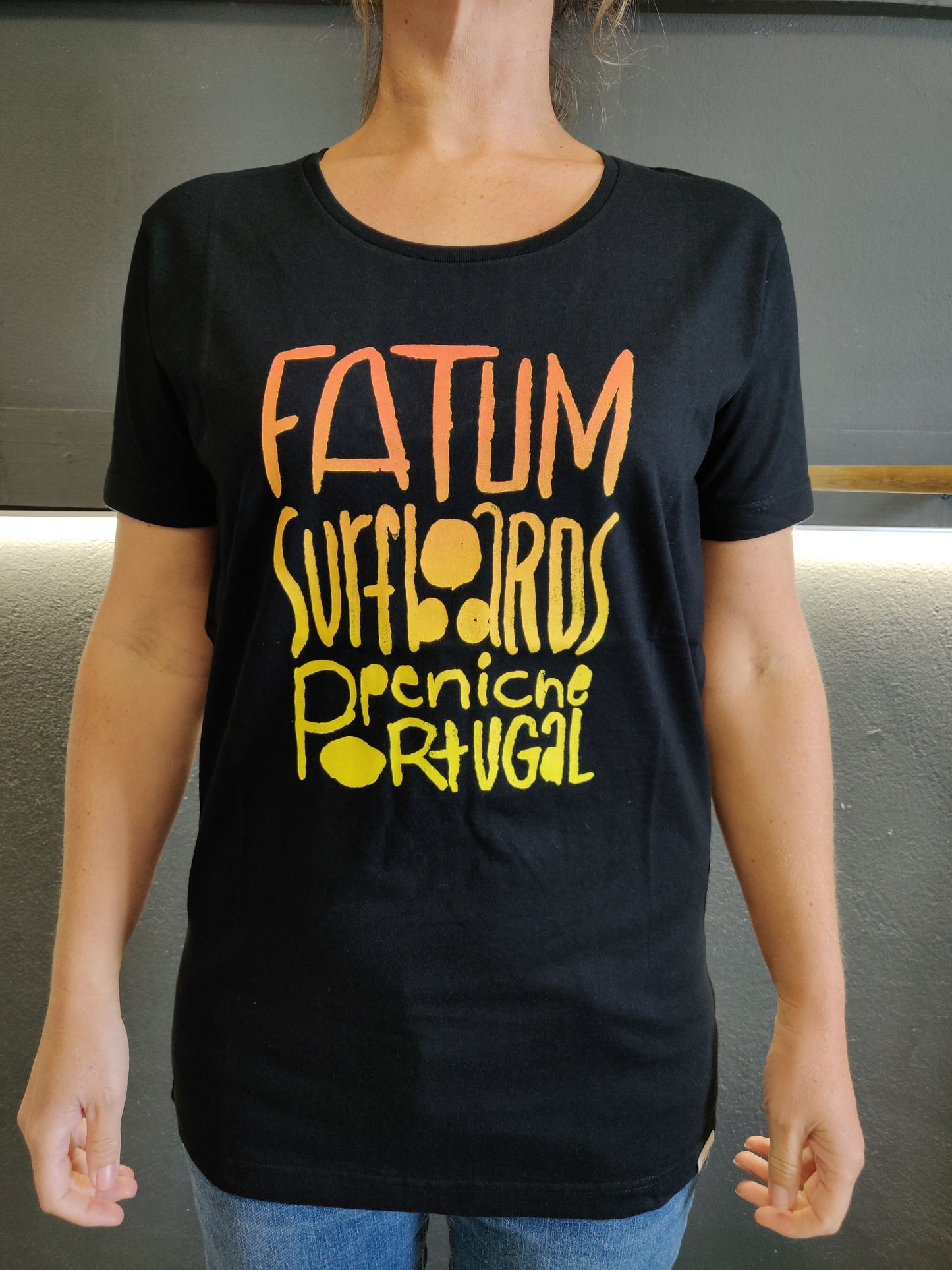 Fatum Ladies Watercolour T-shirt - Black