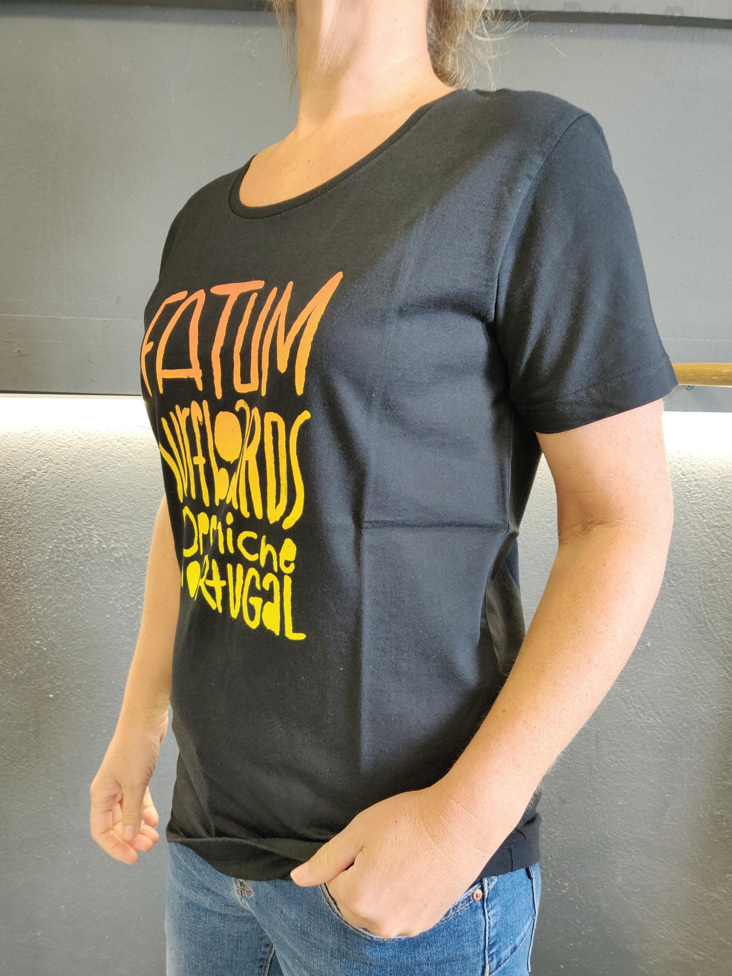 Fatum Ladies Watercolour T-shirt - Black