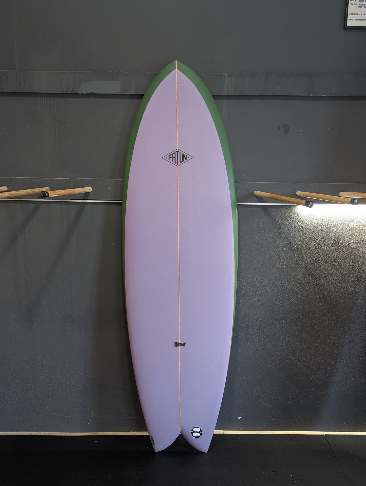 Fatum Giant Fish 6'1" Purple with Green Rail